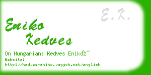 eniko kedves business card